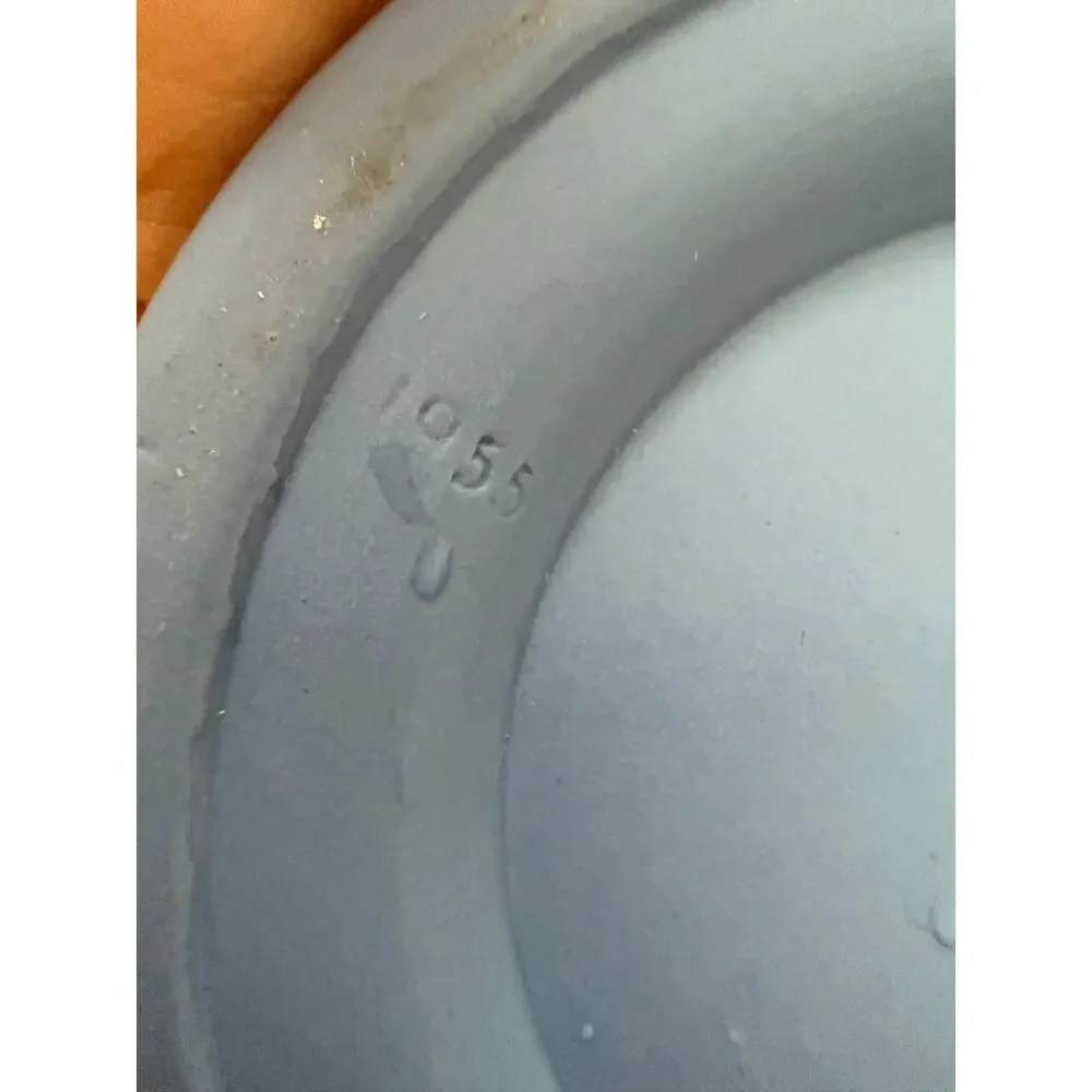 Wedgwood Jasperware Blue Vase White Classical Relief Small Urn England